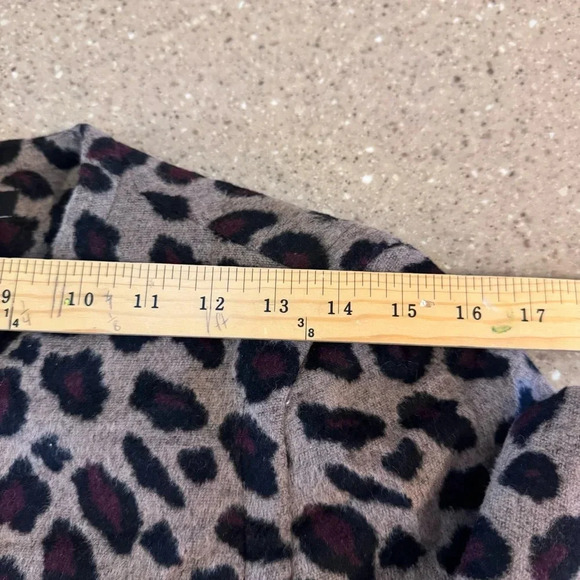 Ann Taylor Women Tan Leopard Print Wool Blend Jacket Button Front Medium Tall - Picture 7 of 9